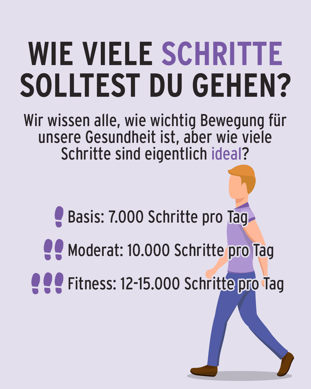 Wie viele Schritte solltest du gehen?