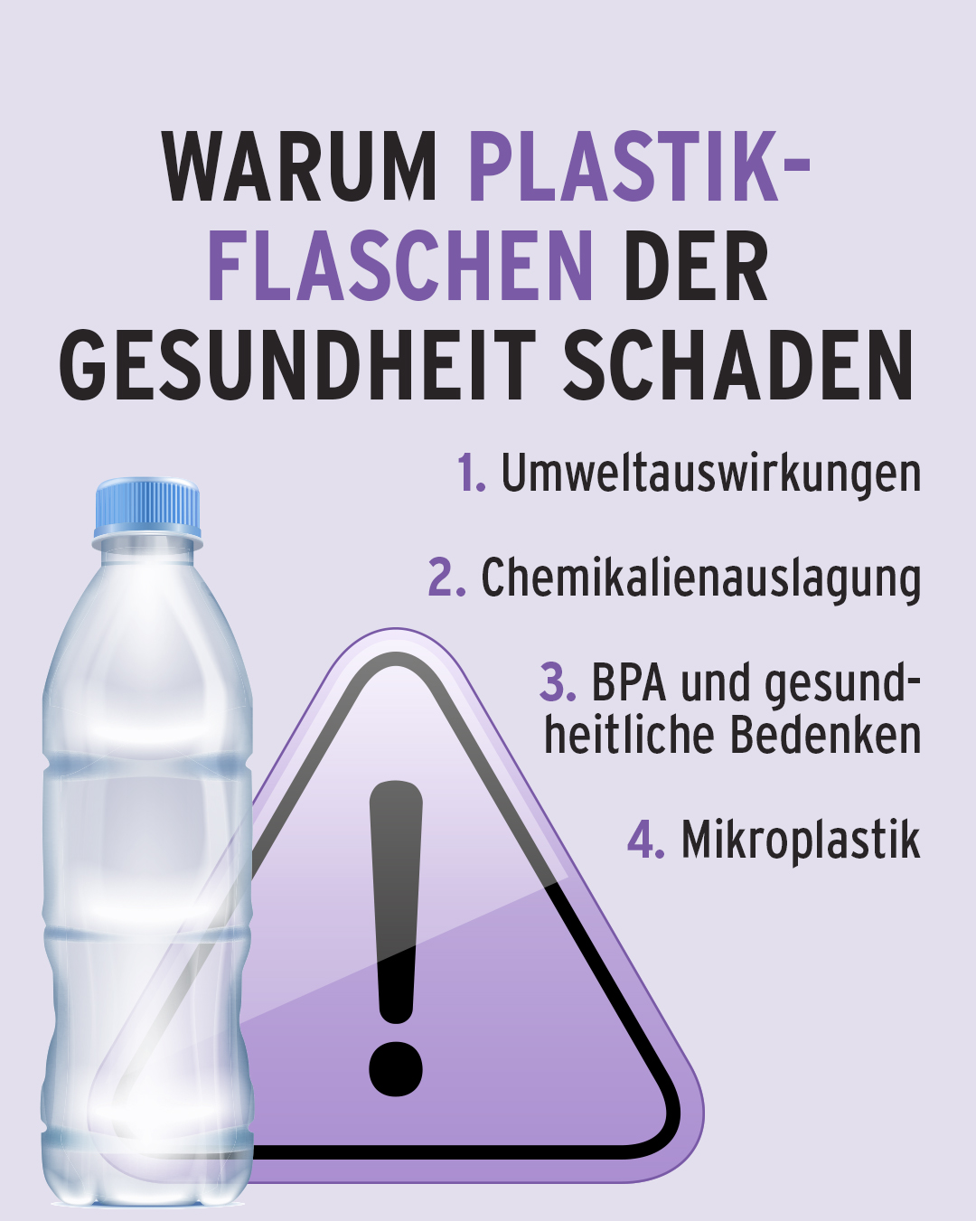 Warum Plastikflaschen der Gesundheit schaden